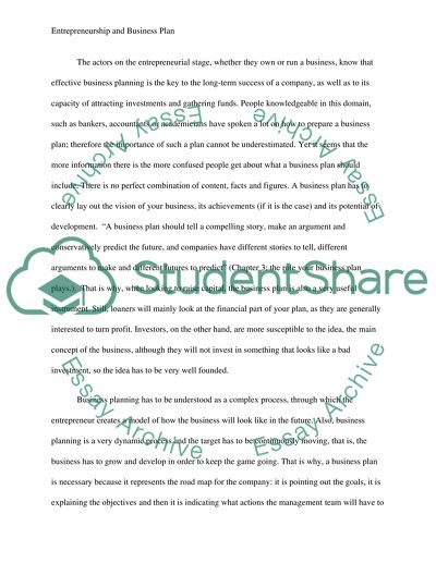 Entrepreneurship & Business Plan
