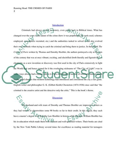 The Crimes of Paris by Dorothy and Thomas Hoobler