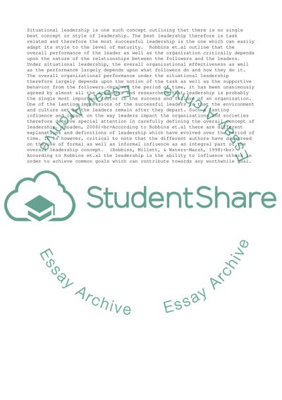 How Situational Leadership can Help Raise Organizations Performance