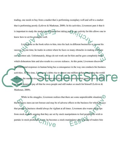 Reminiscences of a Stock Operator