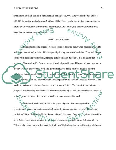 Medication Errors, Safety, Prevention And Reporting
