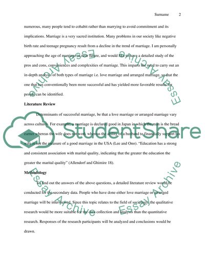 Love Marriage and Arranged Marriage