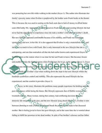 The struggle between fear and freedom of Eveline in Eveline by James Joyce