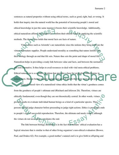 Using Naturalism in Solving Philosophical Ethics Issues