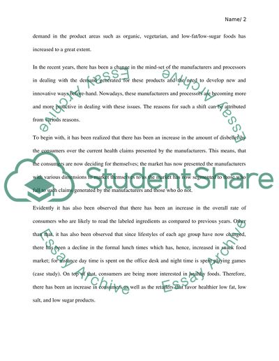 Opportunities for Food Company to Develop Healthier Eating Products