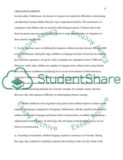 Child Development issues