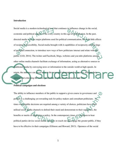 Social Media as an Alternative Sources of Information