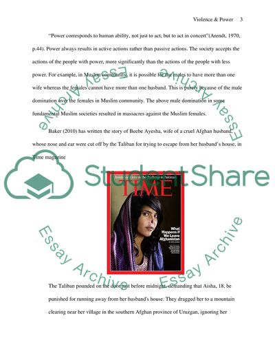 Relationship between violence and power