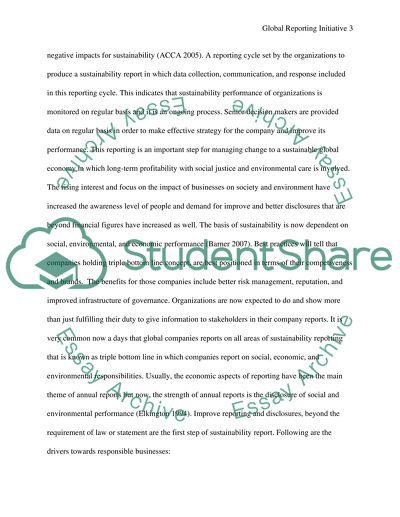 The Global Reporting Initiative