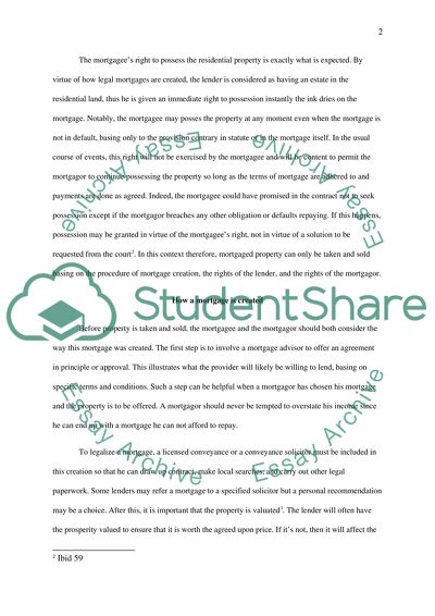 Land Law and How a Mortgage Is Created