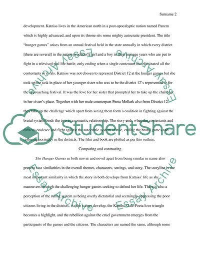 Using Comparison and Contrast of Novel/Book Verses Movie:
