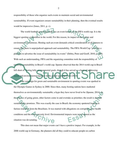 Event Management and Sustainability