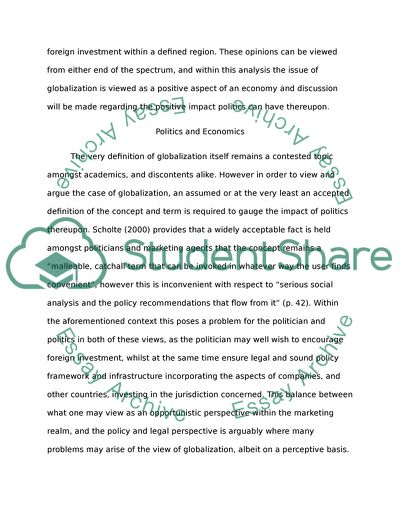 Globalization and Politics