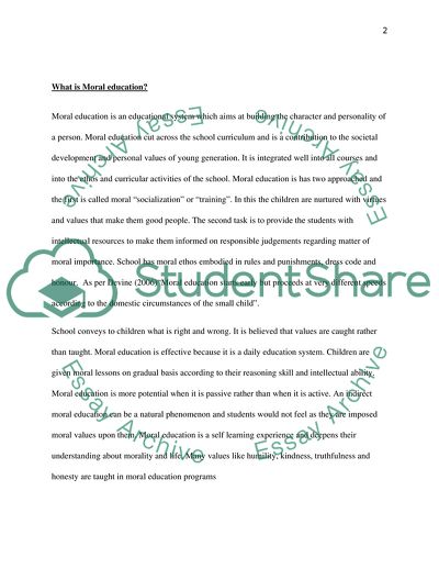 What is Moral Education