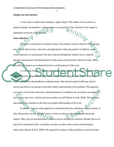 Comparing Qualitative Research Designs