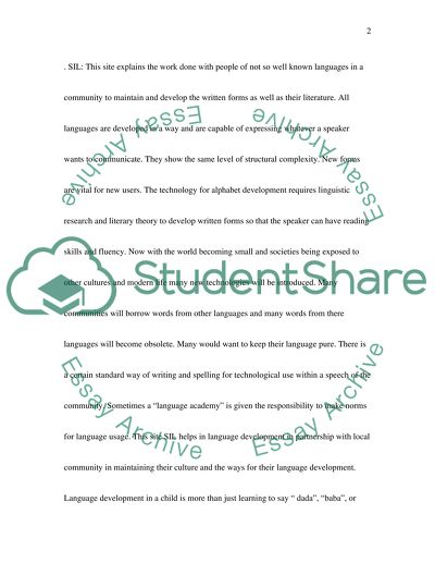 Language development