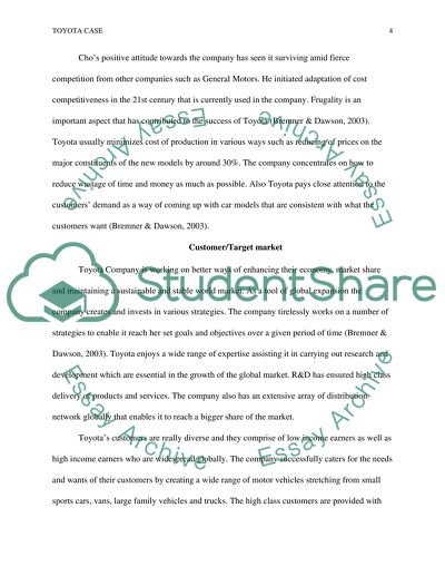 Toyota. Background and Company History