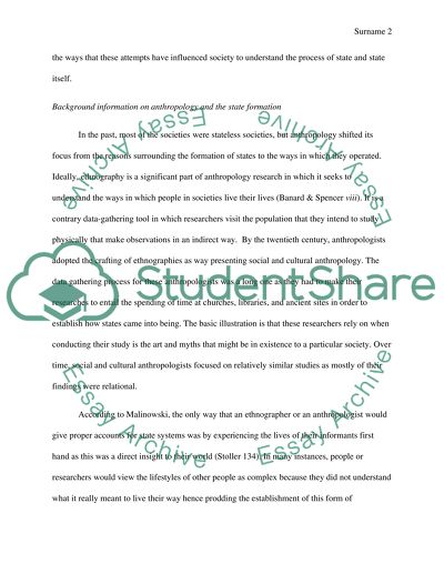 The Anthropologies Ways to Ethnographies the State