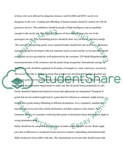 Transport, Protection and Best Practices