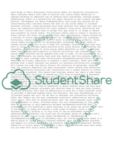 Small Businesses Using Social Media for Marketing