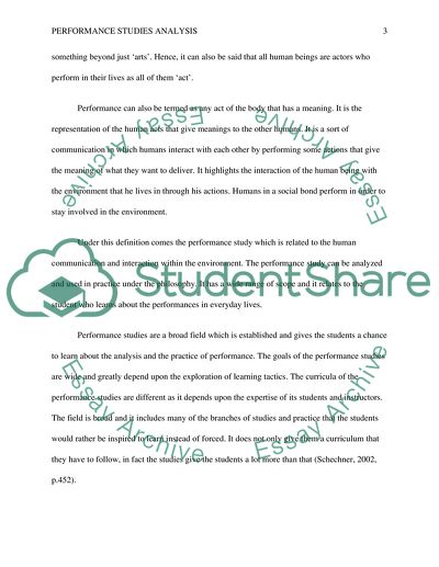 Performance Studies Analysis