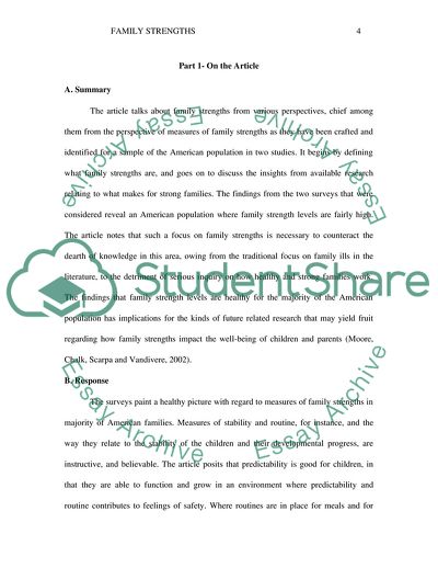 Family Strengths: Often Overlooked, but Real by Kristin Anderson Moore