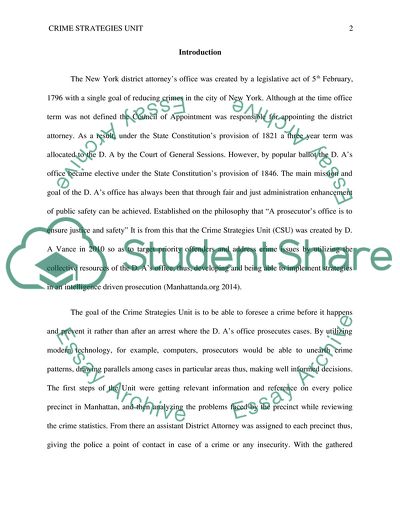 Crime Strategies Unit