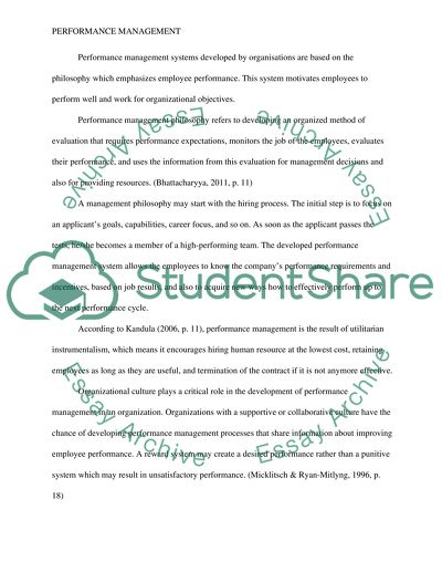 Performance Management and Human Resource Budgeting for H2O Organization