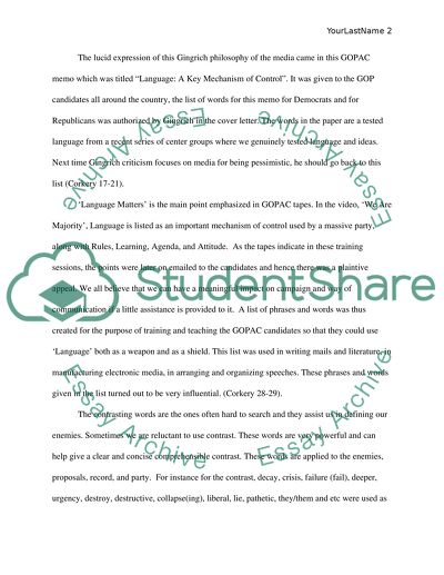 Analyze and discuss Language: A Key Mechanism of Control