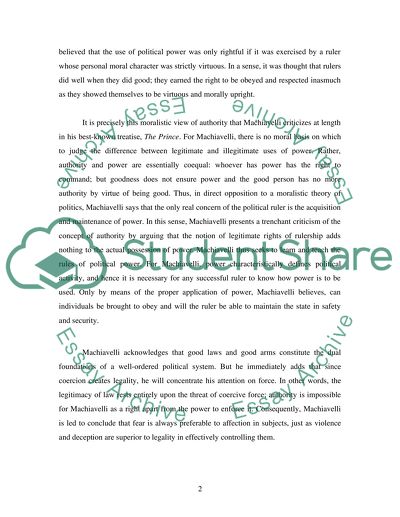 Why does Machiavelli Seeing Lying, Cheating and Deceiving as Virtues