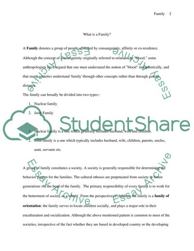 The Globalization and American and Indian Families