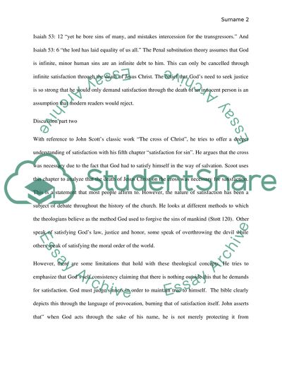 The Penal Substitutionary Atonement Theory