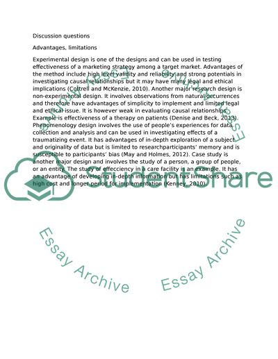 Discussion questions