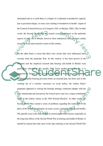 The Second World War and British Society