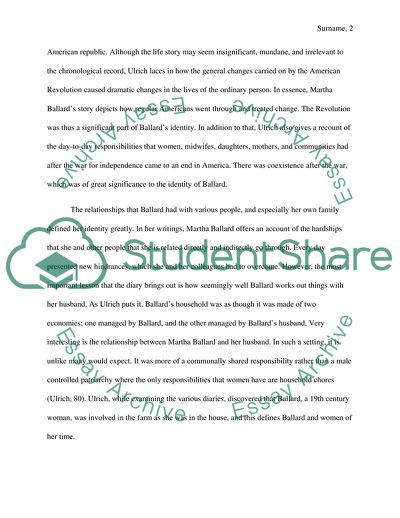 Martha Ballards Diary