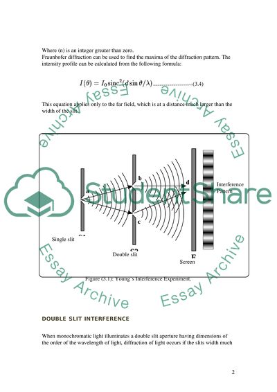 Single Slit Diffraction and Double Slit Interference