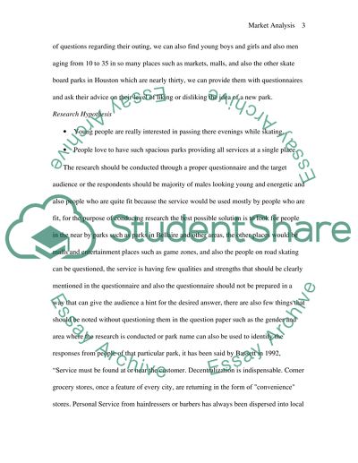 Market Analysis for Skating Service Park