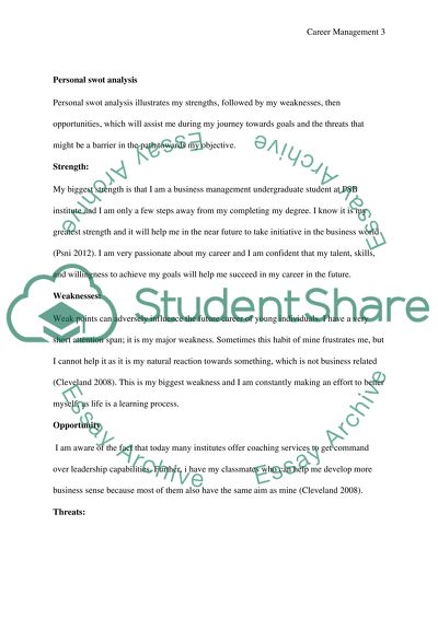 Career Management and Business Management