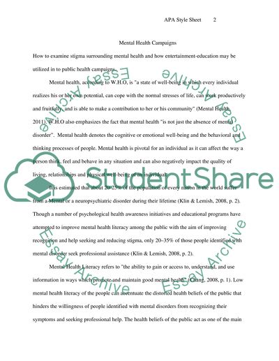 Mental Health Campaigns