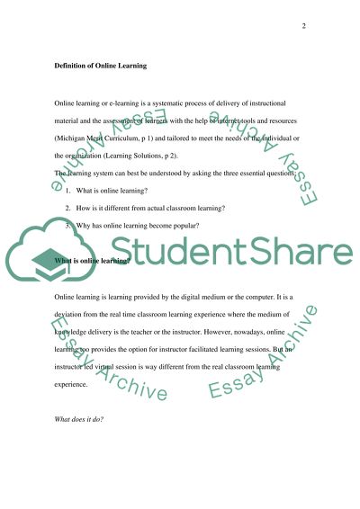 Online Learning: Setting New Parameters of Development
