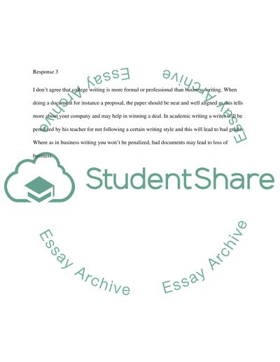 Major Responses to Business English