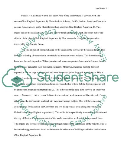 Oceans and climate change