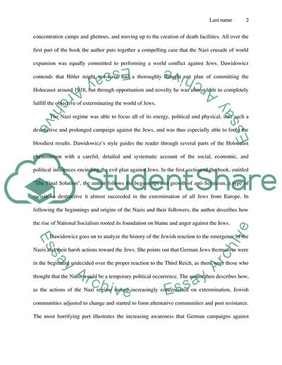 Depiction of Holocaust in The War Against the Jews by Lucy Dawidowicz