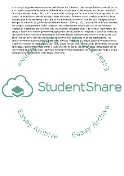 Leader-Follower Theory