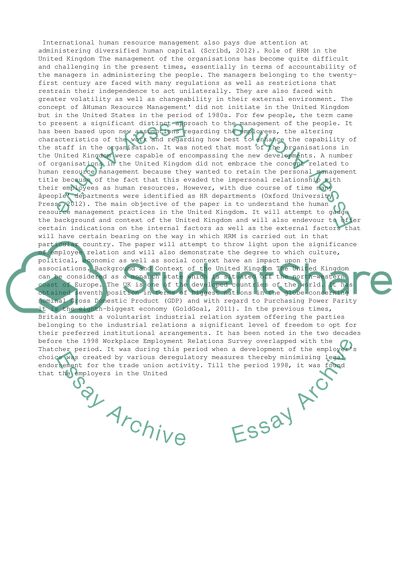 International Human Resource Management