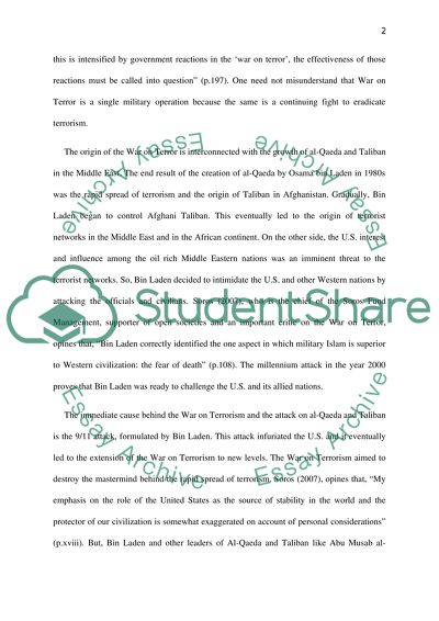 The War on Terror U.S. Invasion of Afghanistan