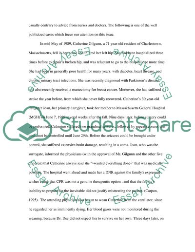 Nursing: Ethics of Medical Futility