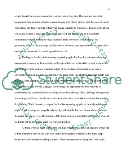 Social Networking: A Social Downfall