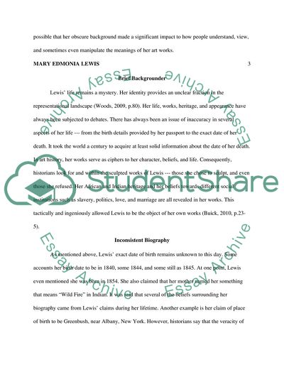 Mary Edmonia Lewis: Art, Gender, and Ethnicity