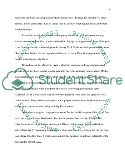 Reflective Journal on Contemporary Influences in Fashion